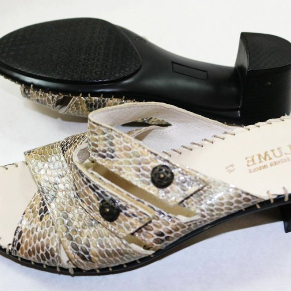 Women's La Plume Python Emb Strappy Sandals - Picture 3 of 3